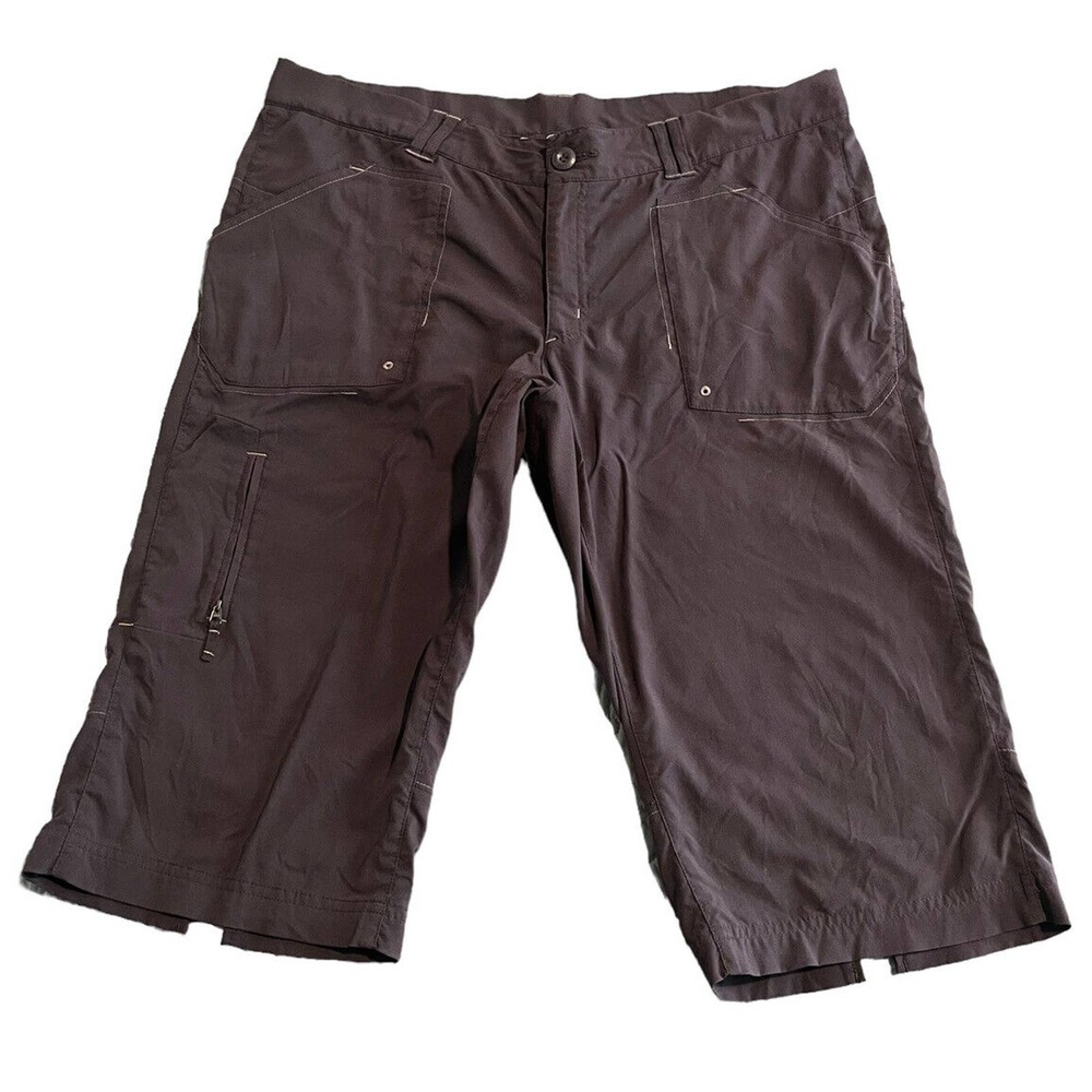 Eddie Bauer Sport Capri Ankle Pants Stretch Hiking Outdoor Camping Gray Size Lrg